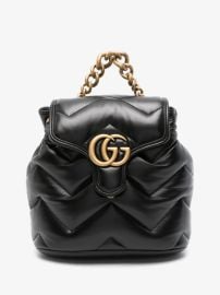 Gucci GG Marmont Backpack | Black | FARFETCH at Farfetch